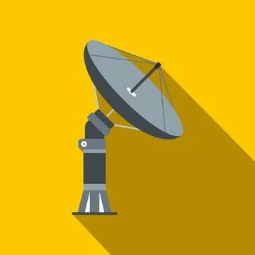 Parabolic aereal flat icon Stock Illustration