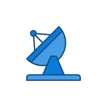 Parabolic Antenna Dish Tower vector concept colored icon Stock-Illustration
