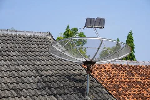 Parabolic antenna Foto stock