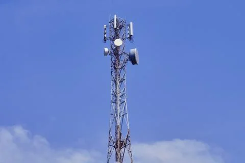 Parabolic antenna Foto stock