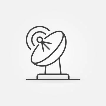 Parabolic Antenna vector concept icon in linear style Stock-Illustration
