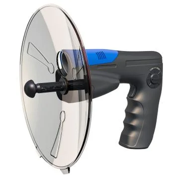 Parabolic microphone, 3D rendering Stock Illustration
