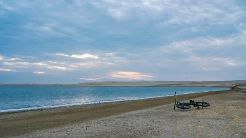 Paracas National Park sunset BMX time lapse, Peru - South America Stock Footage 119405015