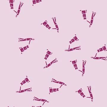 Paracel courier glyph seamless pattern Stock Illustration