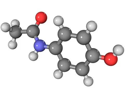 Paracetamol molecule Illustrazione stock