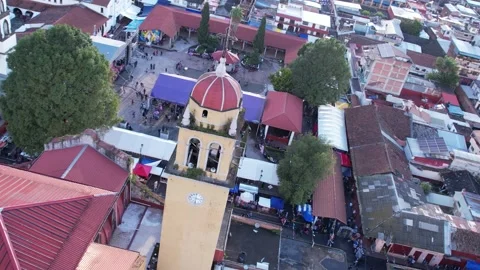 Paracho Drone Orbit 60fps Stock Footage 228605276