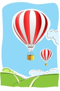 Parachute on air Stock Illustration