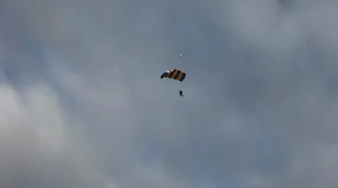 Parachute and paragliding Stock Footage 12391561