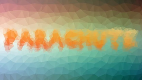 Parachute appearing modern tessellating looping animated triangles Stock Footage 109237779