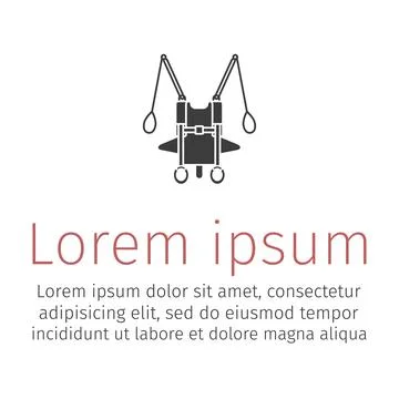 Parachute Backpack icon Stock Illustration