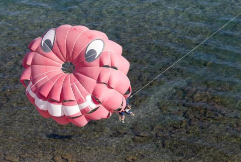 Parachute on the beach Foto stock
