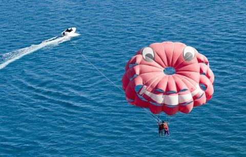 Parachute on the beach Stock Photos