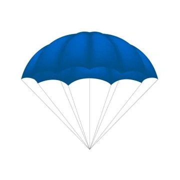 Parachute in blue design Stock Illustration