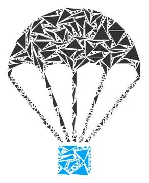 Parachute Collage of Triangles Stock Illustration