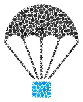 Parachute Composition of Filled Circles Stockillustratie