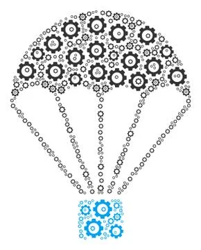 Parachute Composition of Gear Stockillustratie