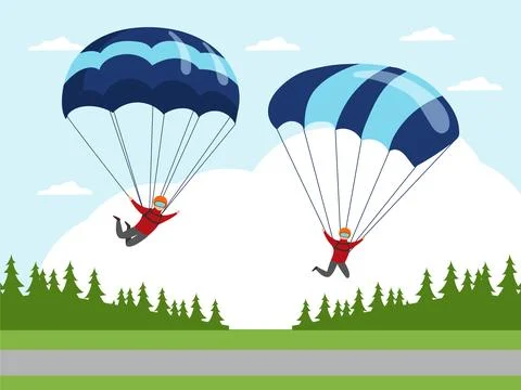 Parachute Concept Illustration Stock Illustration