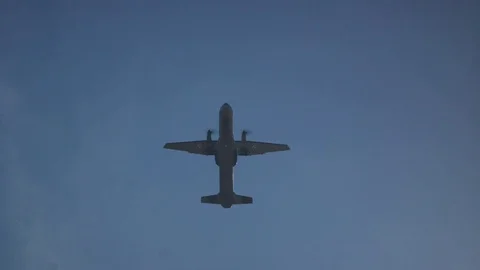 Parachute drop from the ground - 2018 Stock Footage 95774383