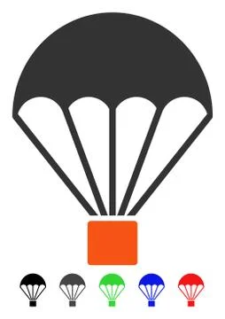 Parachute Flat Icon イラスト素材