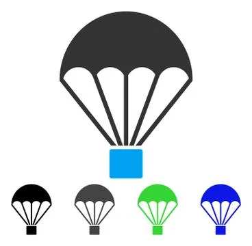 Parachute Flat Icon イラスト素材