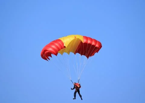 Parachute flight Stock Photos