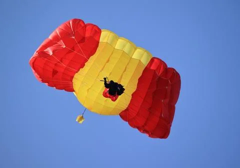 Parachute flight Foto stock