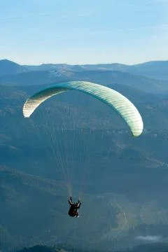Parachute flying Stock Photos