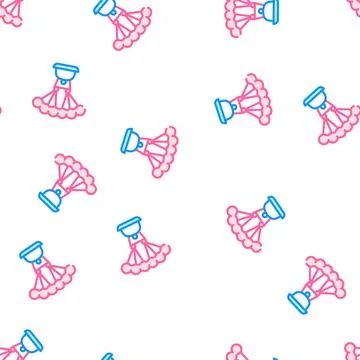 Parachute food vector seamless pattern flat 스톡 일러스트