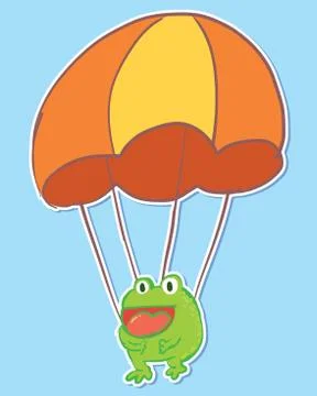 Parachute frog Stock Illustration