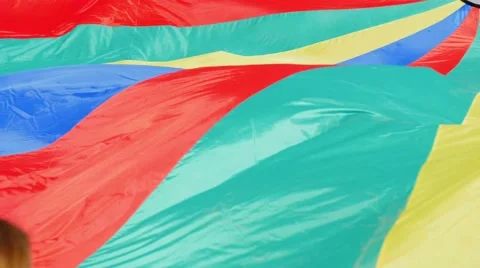 Parachute game from above Video stock 55090452