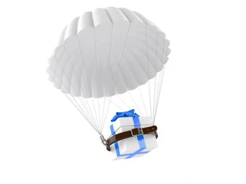 Parachute with gift Stock Illustration