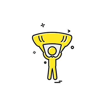 Parachute icon design vector イラスト素材