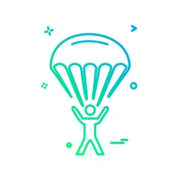 Parachute icon design vector Illustrazione stock