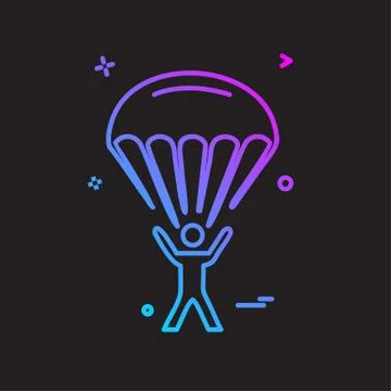 Parachute icon design vector Stock Illustration