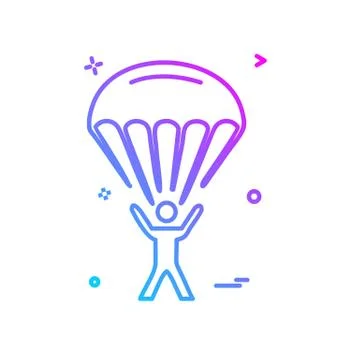 Parachute icon design vector Stock Illustration