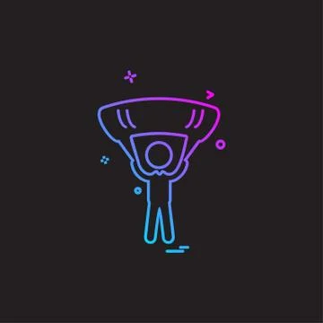 Parachute icon design vector 스톡 일러스트
