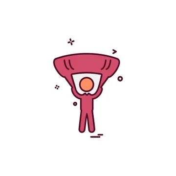 Parachute icon design vector 스톡 일러스트