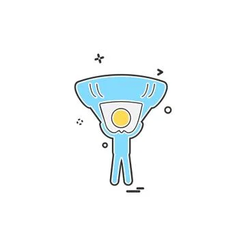 Parachute icon design vector イラスト素材