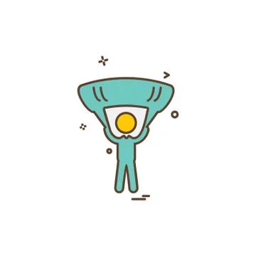 Parachute icon design vector 스톡 일러스트