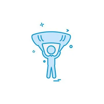 Parachute icon design vector Stock Illustration