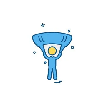 Parachute icon design vector 스톡 일러스트