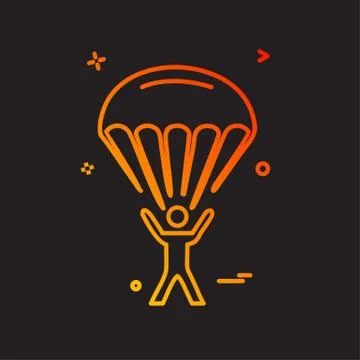 Parachute icon design vector Stock Illustration