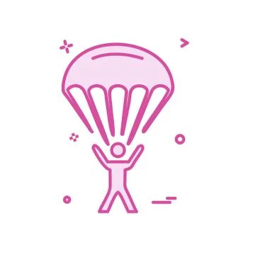 Parachute icon design vector Stock Illustration