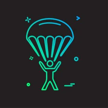 Parachute icon design vector Stock Illustration