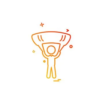 Parachute icon design vector Illustrazione stock