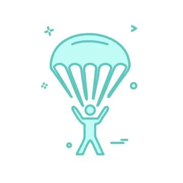 Parachute icon design vector 스톡 일러스트