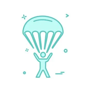 Parachute icon design vector Illustrazione stock