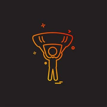 Parachute icon design vector Illustrazione stock