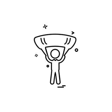 Parachute icon design vector 스톡 일러스트