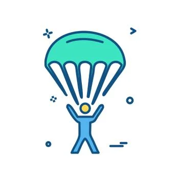 Parachute icon design vector Illustrazione stock